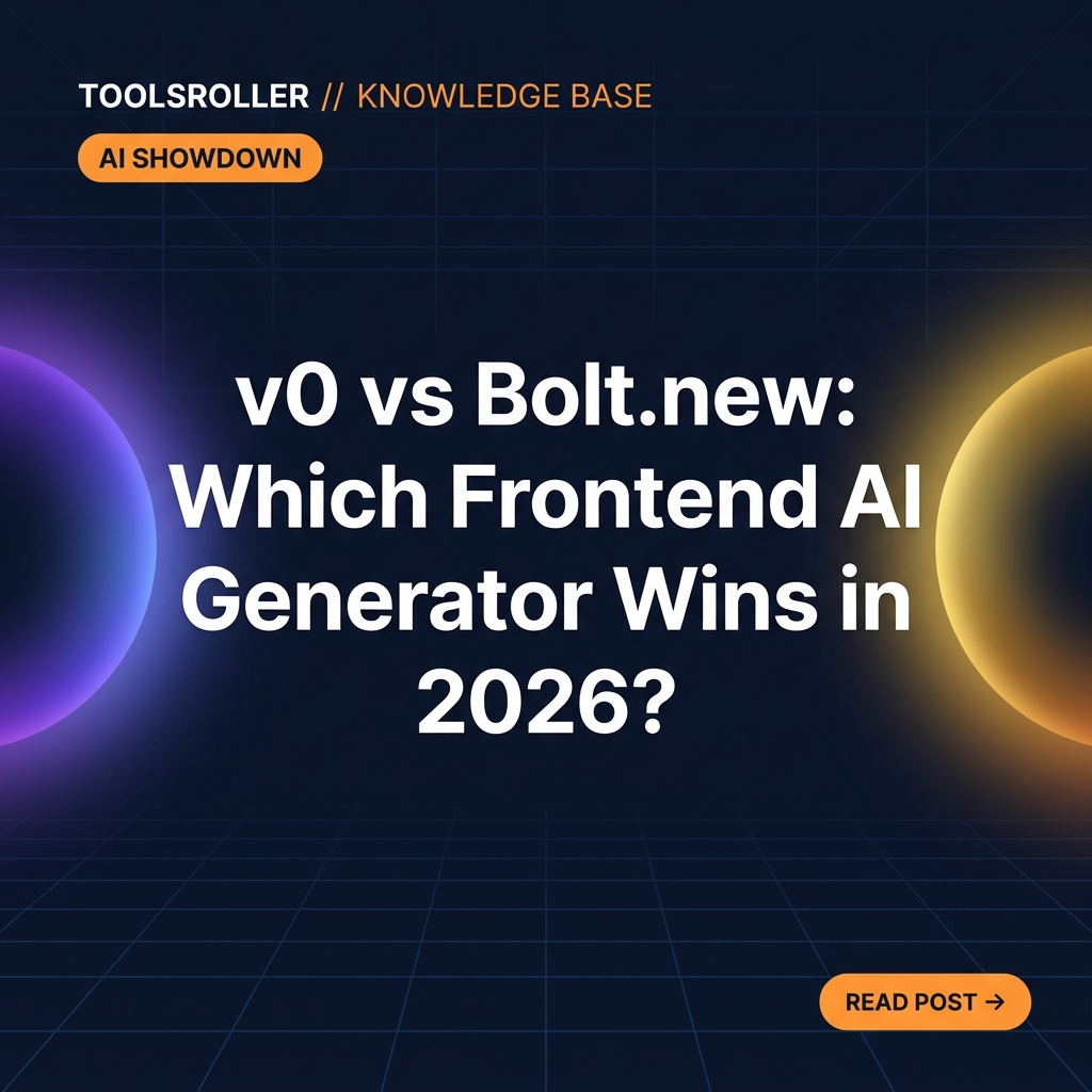 v0 vs Bolt.new: Which Frontend AI Generator Wins in 2026?